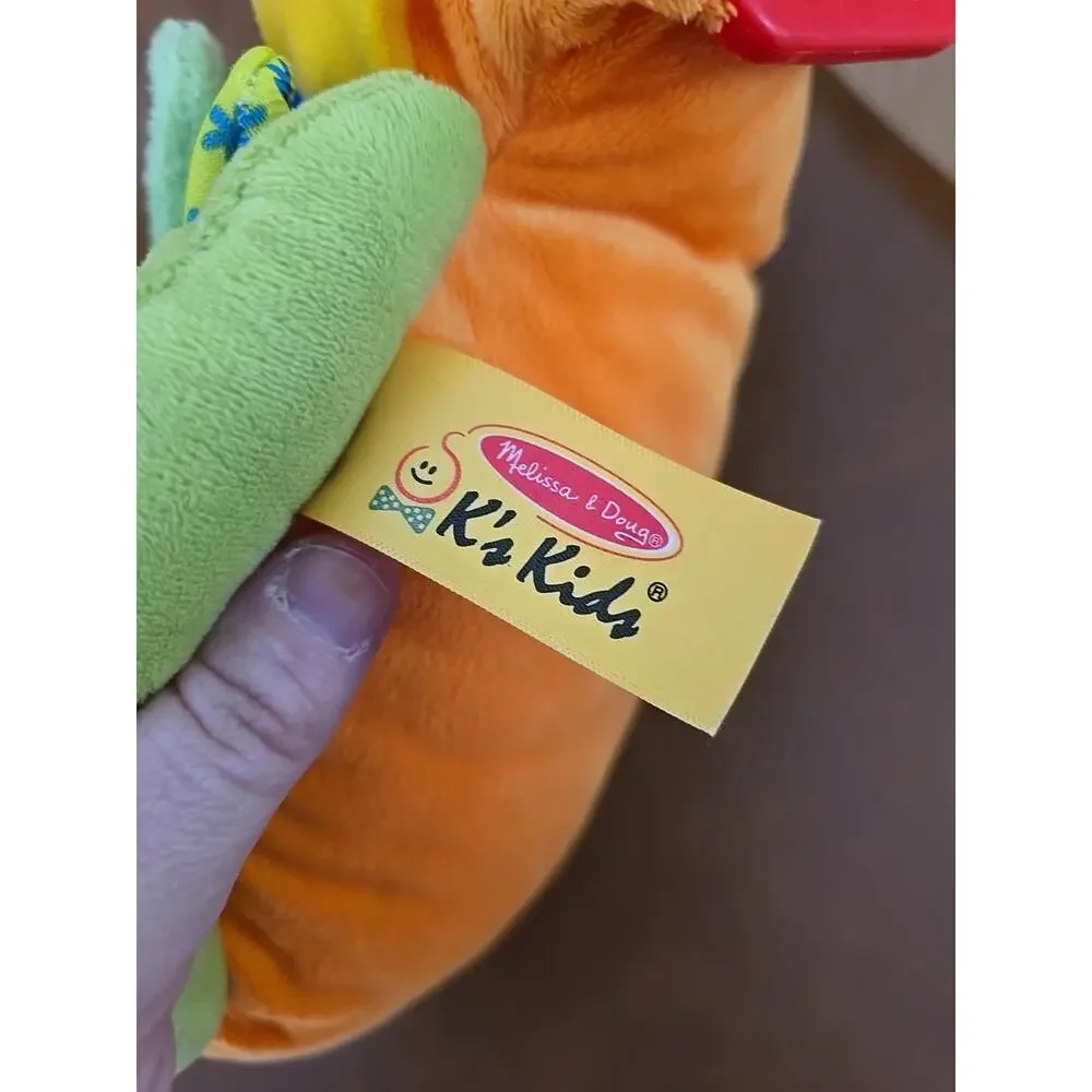 Melissa & Doug Flip Fish Crinkling‎ Squeaking Soft Plush Developmental Baby Toy